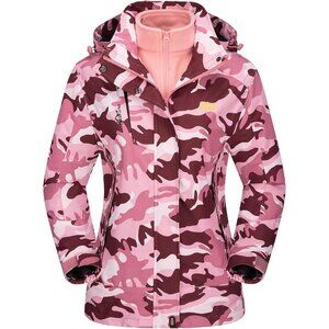 Women's  Pink Como Winter Coats Snow Ski Jacket Waterproof  Winter Jacket